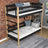 Black and Oak Bunk Bed in Children’s Room – Scandi Arrangement, Wooden