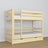 Clear Pine Wooden Bunk Bed with Drawer – Scandinavian Design, Nizio