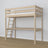 Oak Loft Bed with Desk Bleached Oak – Ladder and Safety Rail