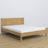 Double bed natural oak – oak headboard, close-up of wood quality