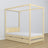 Clear pine canopy bed – drawer for additional mattress, wooden