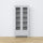 Display cabinet with drawer wooden grey 90 cm – living room, Scandinavian style Nizio