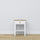 Bedside table with drawer N01 wooden white with oak – bedroom, Scandinavian style