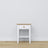 Bedside table with drawer N01 wooden white with oak – bedroom, Scandinavian style