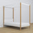 Bed white/oak canopy bed – decorative wooden frame, safe for children