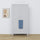 2-door wardrobe with drawer wooden grey – bedroom, Scandinavian style