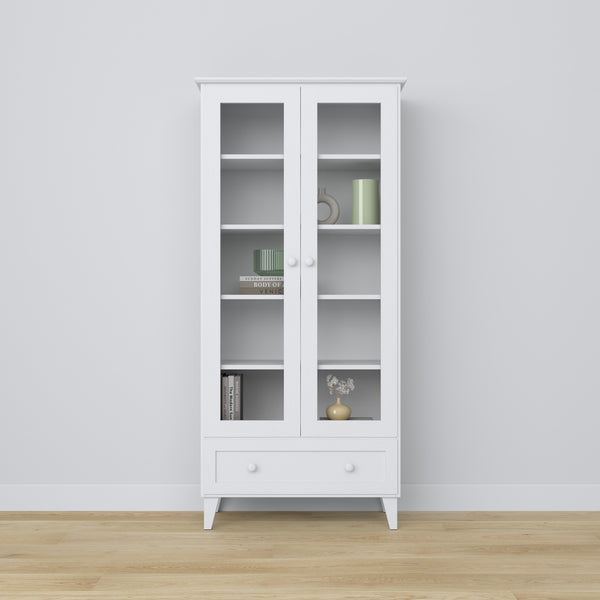 display cabinet 1S 90 Scandi wooden in custom RAL/NCS color – solid wood, Nizio