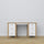 Desk with 6 drawers wooden white with oak – office and youth room, scandi