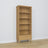 Bookcase 1S 80 natural oak – oak, full height, front view, Nizio