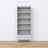 Bookcase with drawer wooden grey 80 cm – living room and office, Scandinavian style