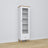 Display cabinet 1S 57 white with oak – wooden, glass door, front view