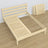Wooden double bed clear pine – dimensions and diagram, Nizio Home