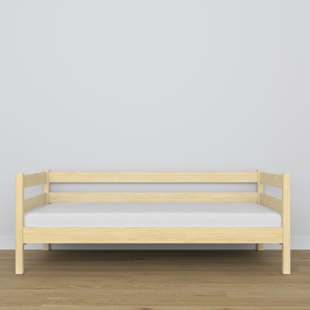 Sofa bed wooden clear pine – wood and joint details, Nizio Home