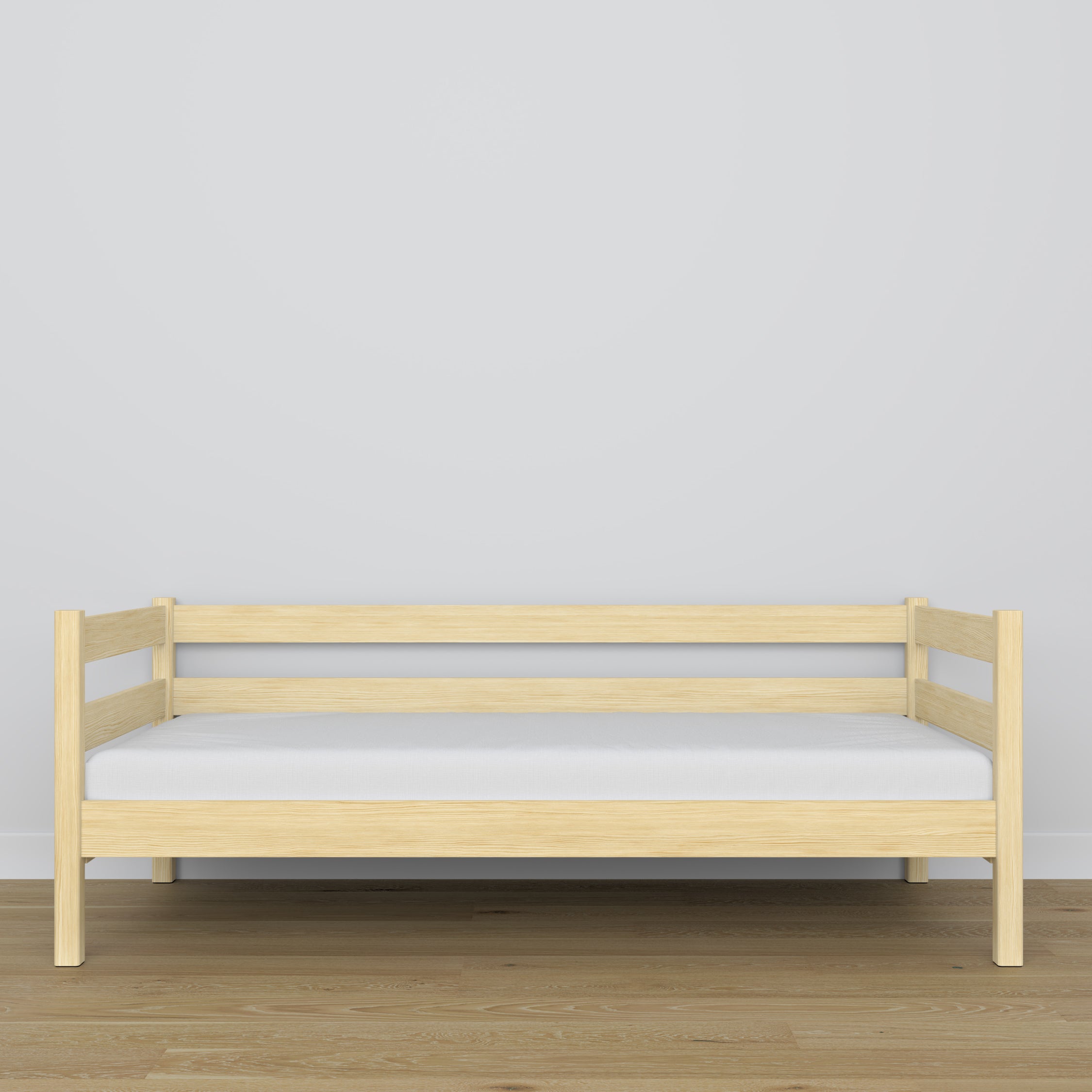 Sofa bed wooden clear pine – wood and joint details, Nizio Home