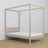 Bleached Oak Canopy Bed – Decorative Oak Frame, Safe for Children
