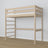 Bleached Oak Loft Bed – Slatted Frame, Side View