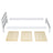 Bed with mattress drawer white-oak made of wood – dimensions, Nizio