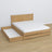 Double bed natural oak with drawer in bedroom – Scandinavian arrangement
