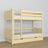 Clear Pine Wooden Bunk Bed – Open Drawer, Spacious Storage Under the Bed