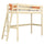 Clear Pine Wooden Loft Bed – Children’s Room, Solid Wood, Scandi Style