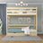 Clear Pine Wooden Bunk Bed – Open Drawer, Spacious Storage Under the Bed
