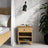 Bedside table N02 oak natural oak – open drawer, bedside storage compartment