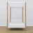 Wooden canopy bed white-oak – close-up of canopy and headboard