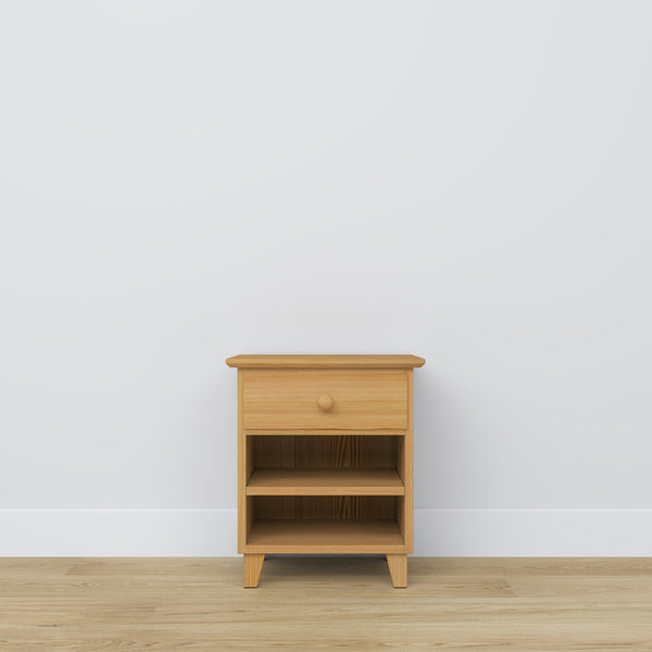 Bedside table with drawer N02 pine natural pine – bedroom, Scandinavian style