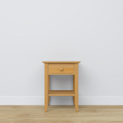 Bedside table with drawer N01 pine natural pine – bedroom, Scandinavian style