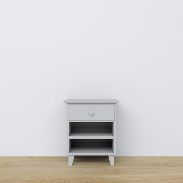 Bedside table with drawer N02 wooden grey – bedroom, Scandinavian style