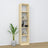Bookcase clear pine – wooden, front view, all shelves, Nizio