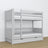 Grey Wooden Bunk Bed with Drawer – Scandinavian Design, Nizio