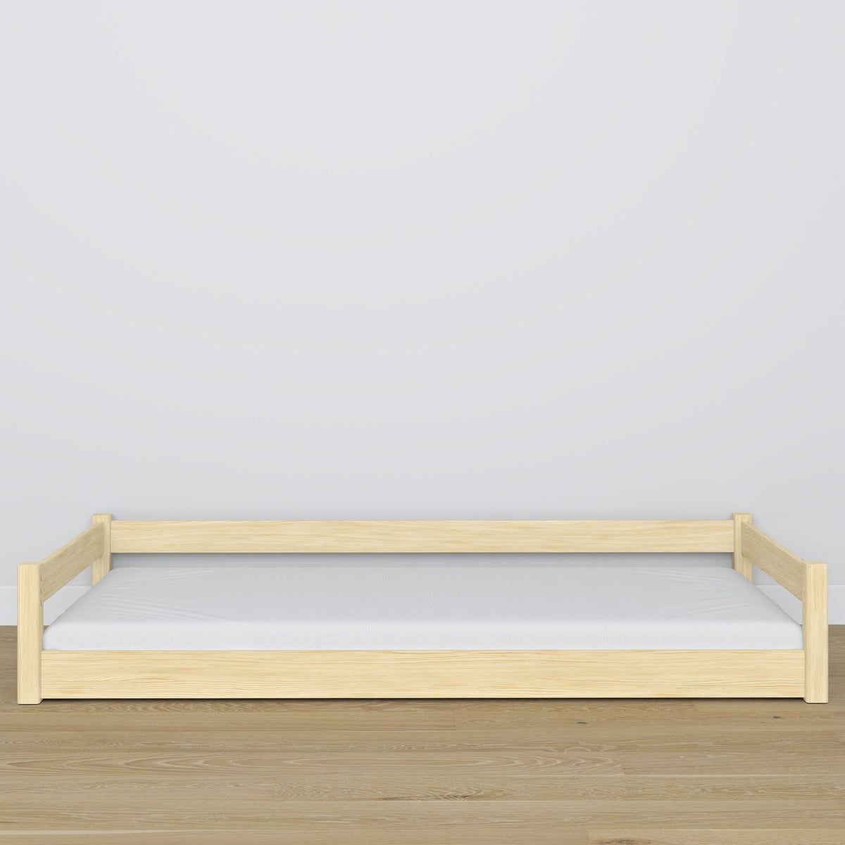Low Wooden Clear Pine Bed – Joint Details, Nizio Home