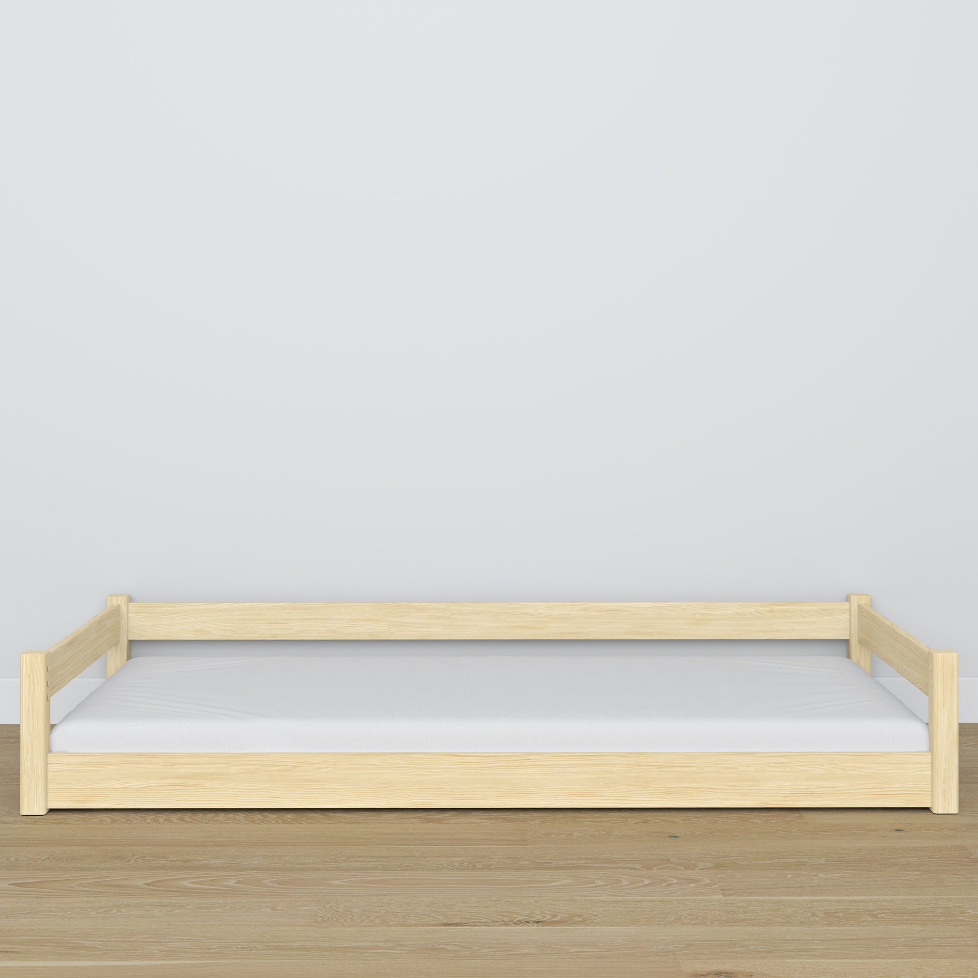 Low Wooden Clear Pine Bed – Joint Details, Nizio Home