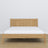 Oak double bed natural oak – side view, proportions and shape, bedroom