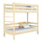 Clear Pine Bunk Bed – Wooden Ladder and Safety Rail, Nizio Home