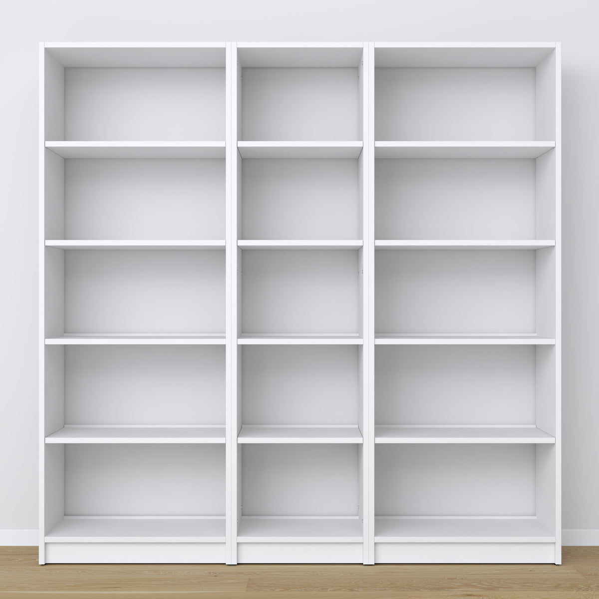 Bookcase white – wooden joints, close-up of workmanship quality