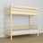 Clear Pine Wooden Bunk Bed – Close-up of Joints and Wood Details