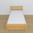 Wooden bed with drawer natural pine – child’s room, scandi arrangement