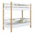 White and Oak Bunk Bed in Children’s Room – Scandi Arrangement, Wooden
