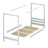 Clear pine canopy bed – wooden joints, close-up, Nizio Home