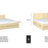 Wooden double bed clear pine – joint and drawer details, Nizio
