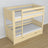Clear Pine Bunk Bed for Children – Two Sleeping Areas and Drawer, Wooden