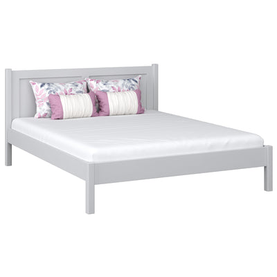 Wooden double bed grey – bedroom, solid wood, Scandinavian style