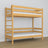 Natural Pine Wooden Bunk Bed – Close-up of Joints and Wood Details