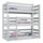 Triple bunk bed wooden grey – three sleeping places, scandi children’s room