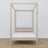 Oak canopy bed bleached oak – close-up of canopy and headboard