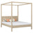Oak double bed with canopy bleached oak – bedroom, Scandinavian style