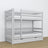 Grey Bunk Bed – Wooden Slatted Frame, Side View