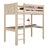 Oak Loft Bed with Desk Bleached Oak – Children’s Room, Scandi Nizio